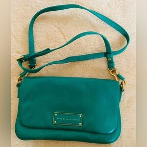 Marc by Marc Jacobs Green Shoulder Bag with Gold Accents